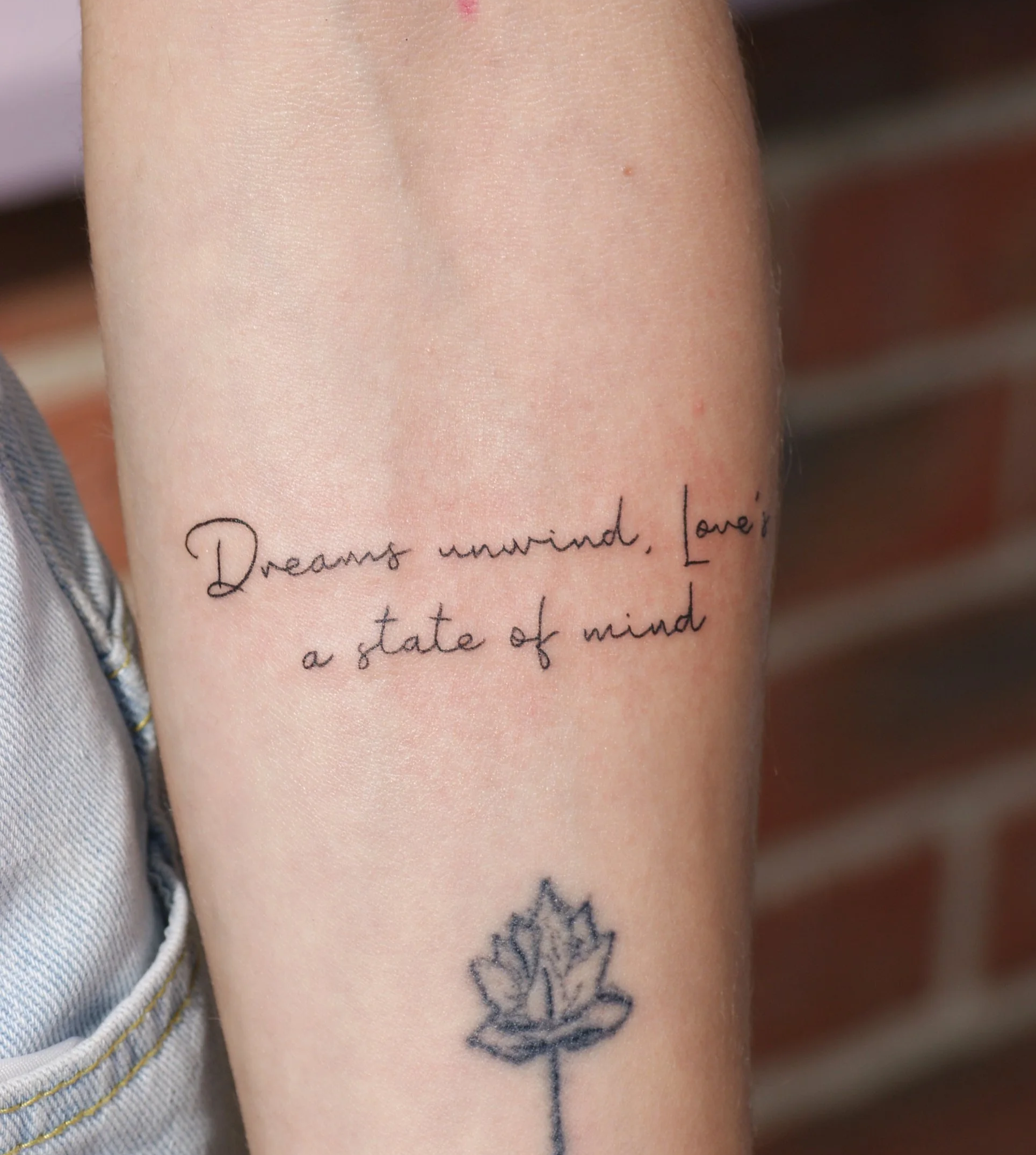 "Dreams unwind, Love's a state of mind"