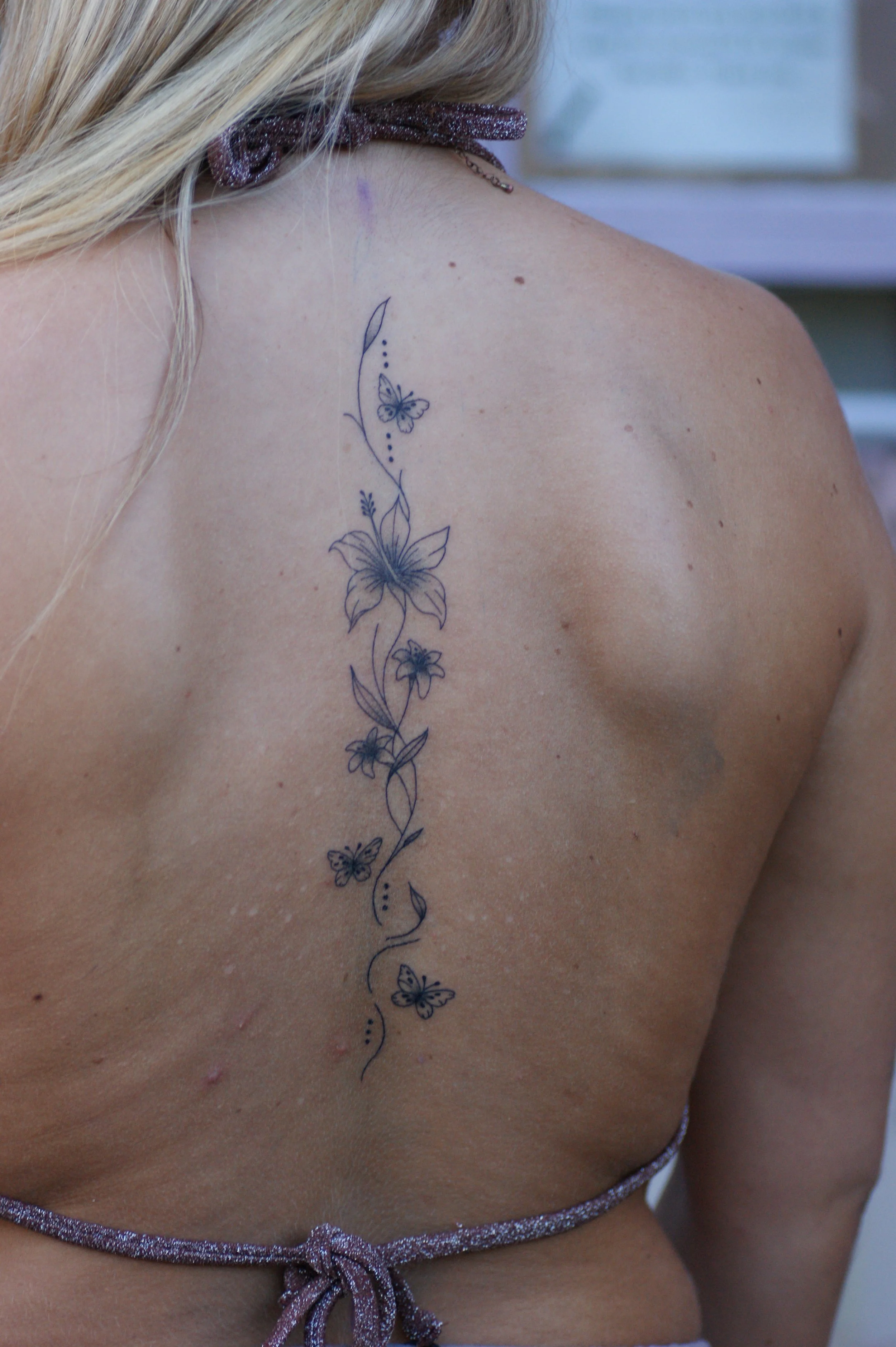 Lily & Butterflies Spine 