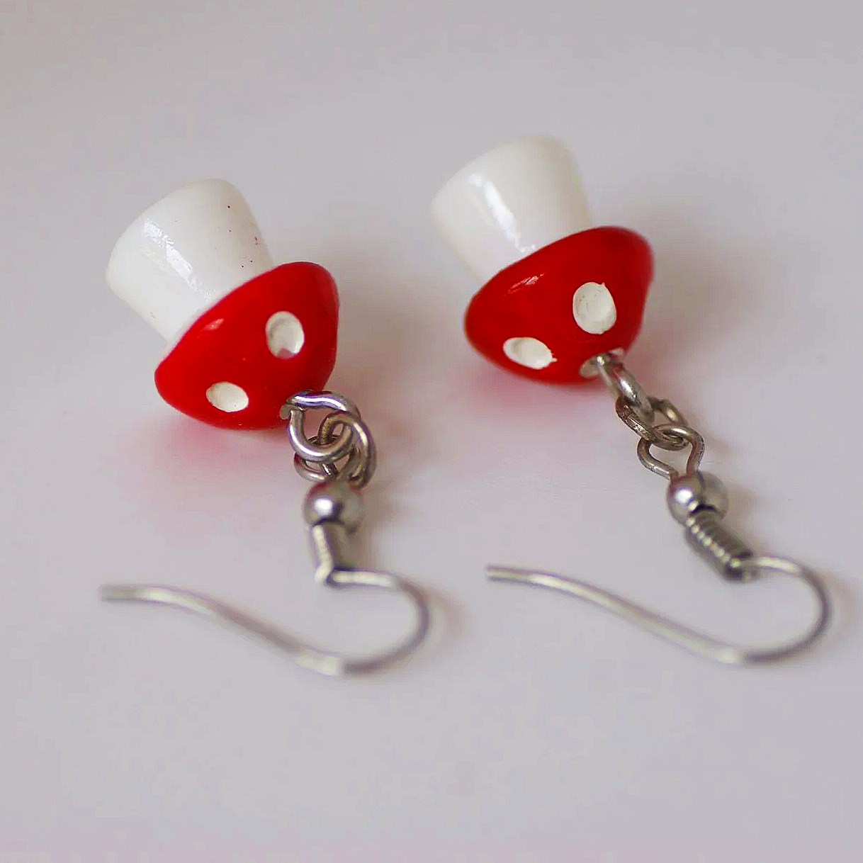 Red Mushroom Earrings
