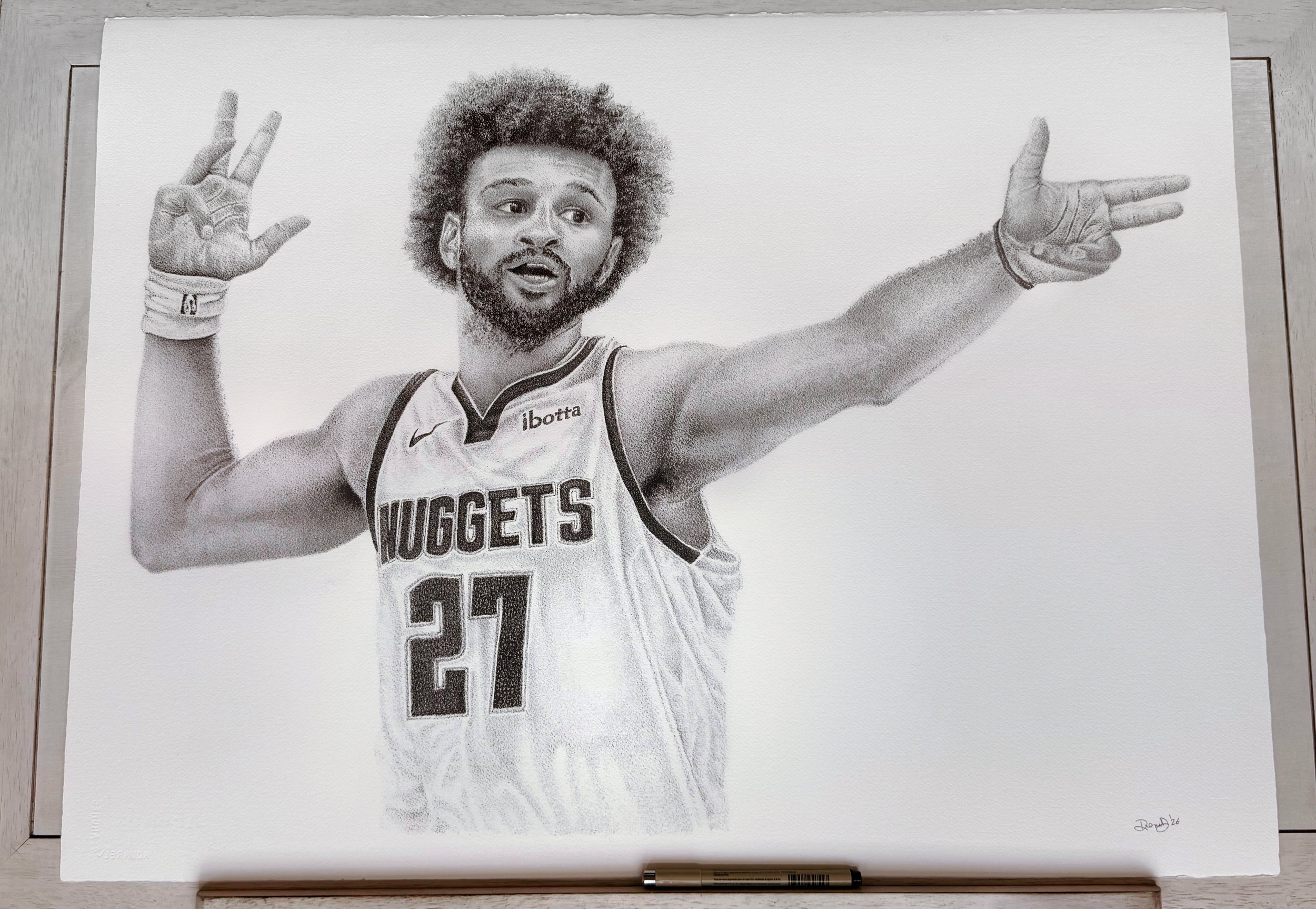 Original Jamal Murray drawing 22x30
