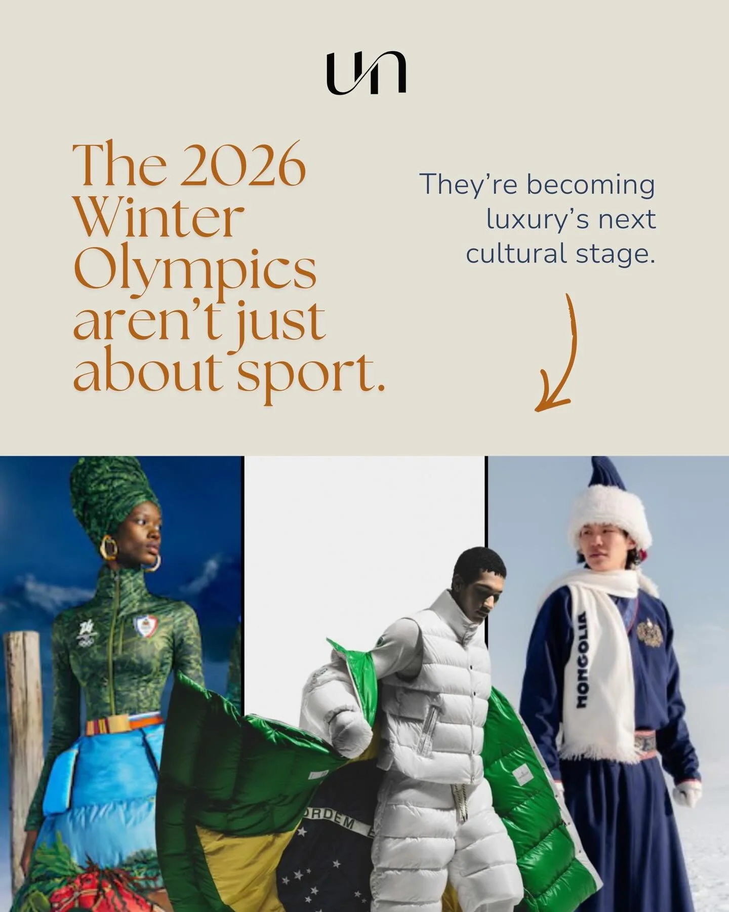 The 2026 Winter Olympics aren&rsquo;t just about medals anymore.

They&rsquo;re becoming luxury&rsquo;s next cultural platform: where performance meets craftsmanship, and experiences matter more than ownership.

From Moncler to Ralph Lauren, fashion 