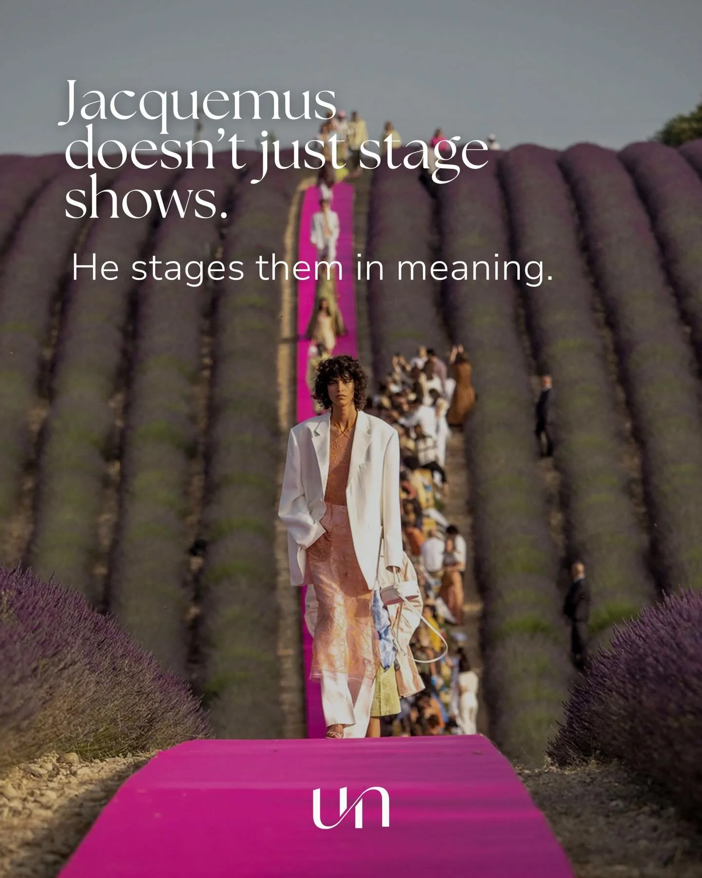 Jacquemus doesn&rsquo;t just choose locations.
He chooses meaning.

By staging shows in places like Provence or Capri, he embeds the collection into a lifestyle that already exists, instead of building it through campaigns.

In a visual-first world, 
