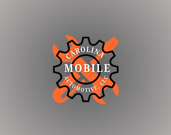 Logo for Carolina Mobile Automotive LLC featuring a gear with wrenches in the background.