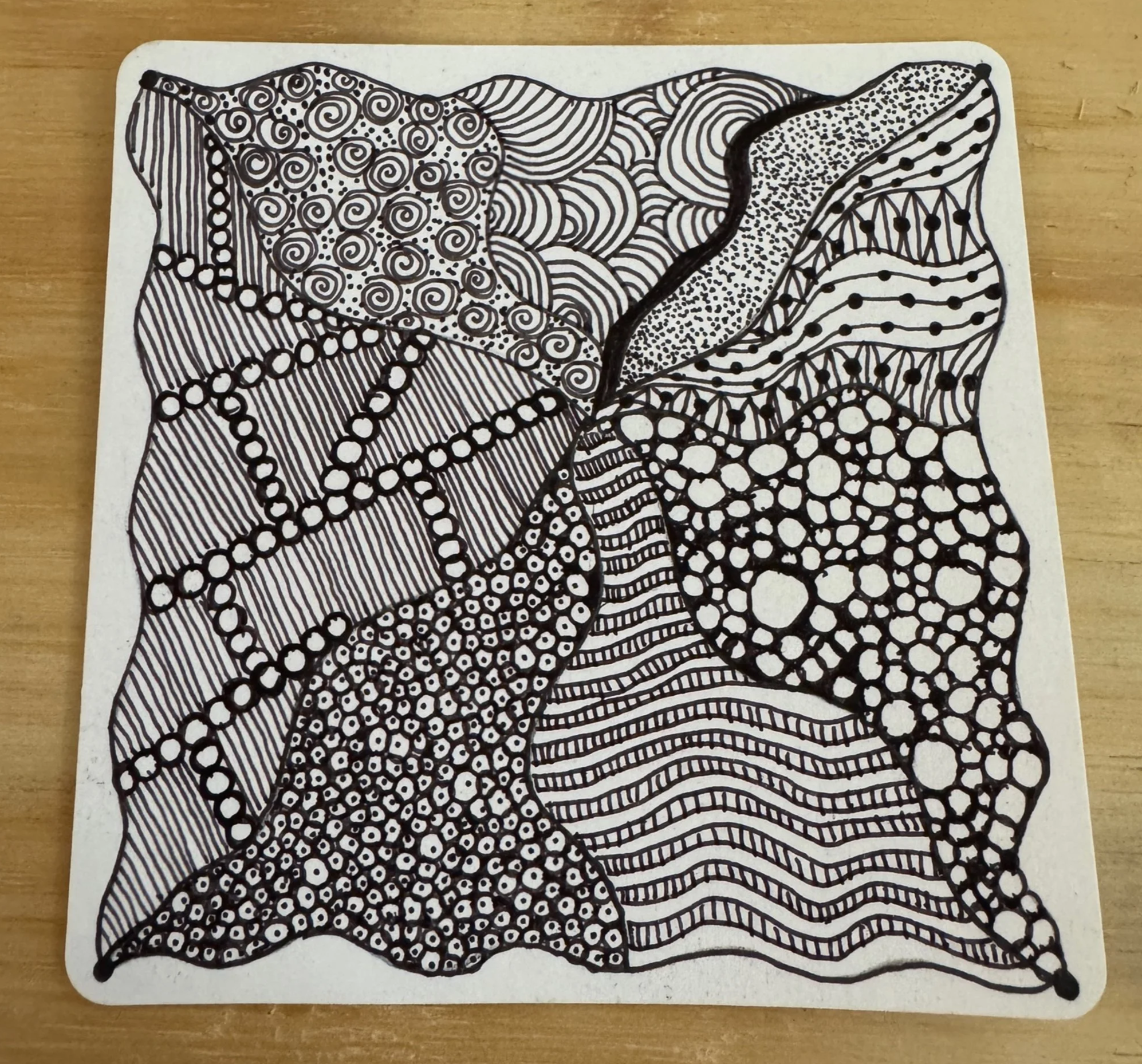 Bouncing Bubble, Pen & Ink 