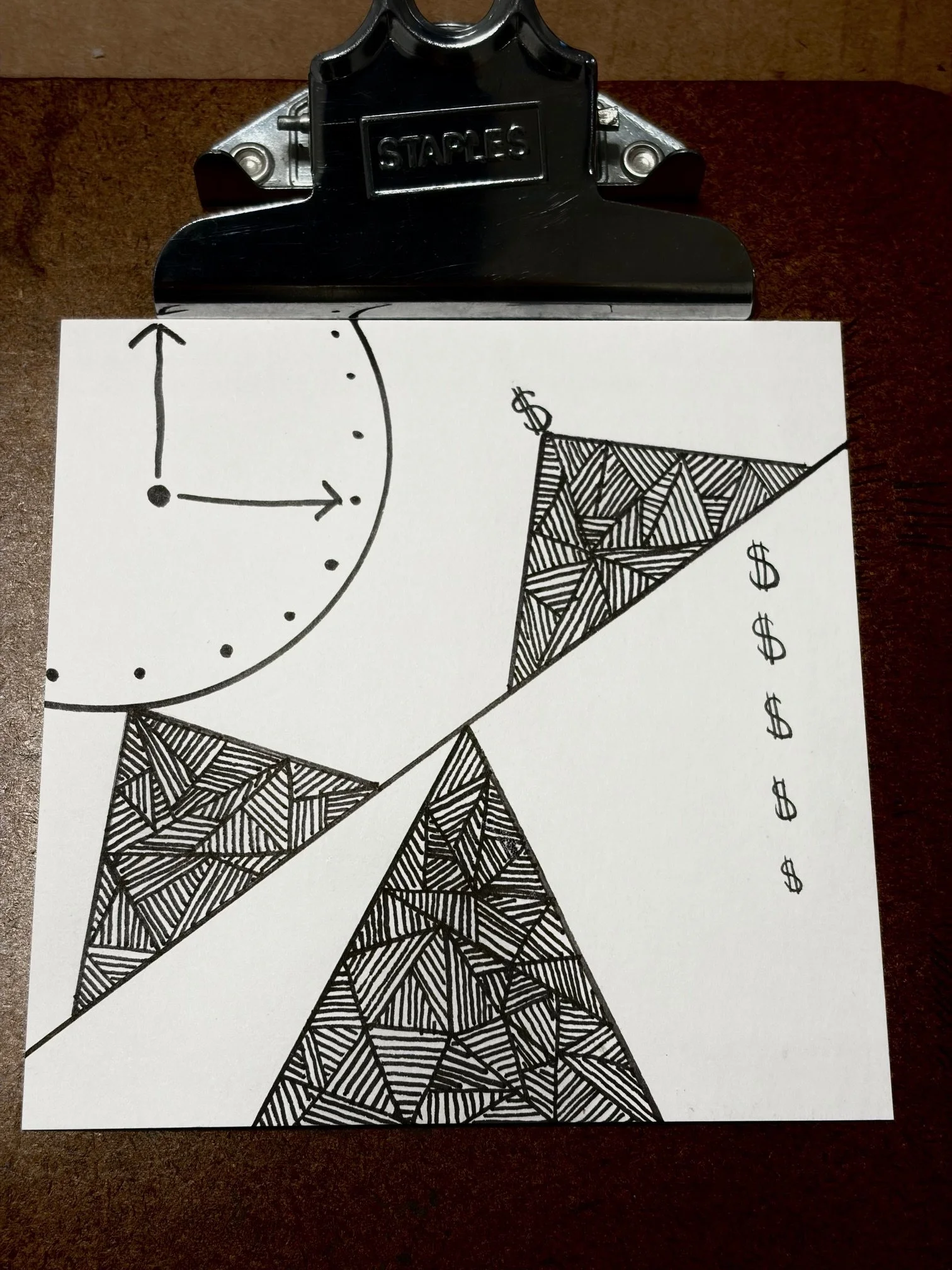 Time wins, Pen & Ink