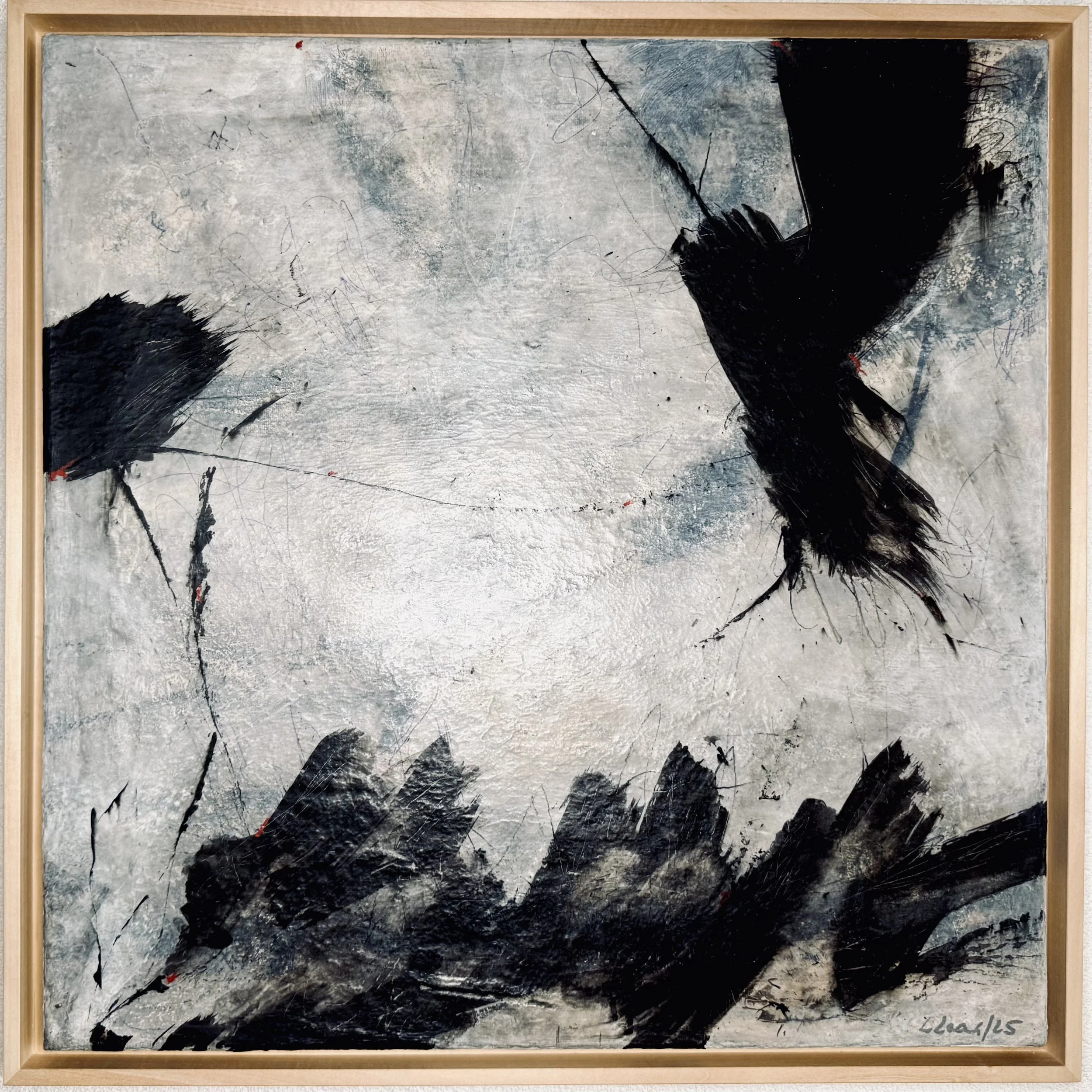 "Unbound" / 2 / 2025
Mischtechnik auf Leinwand 
60 x 60 cm
