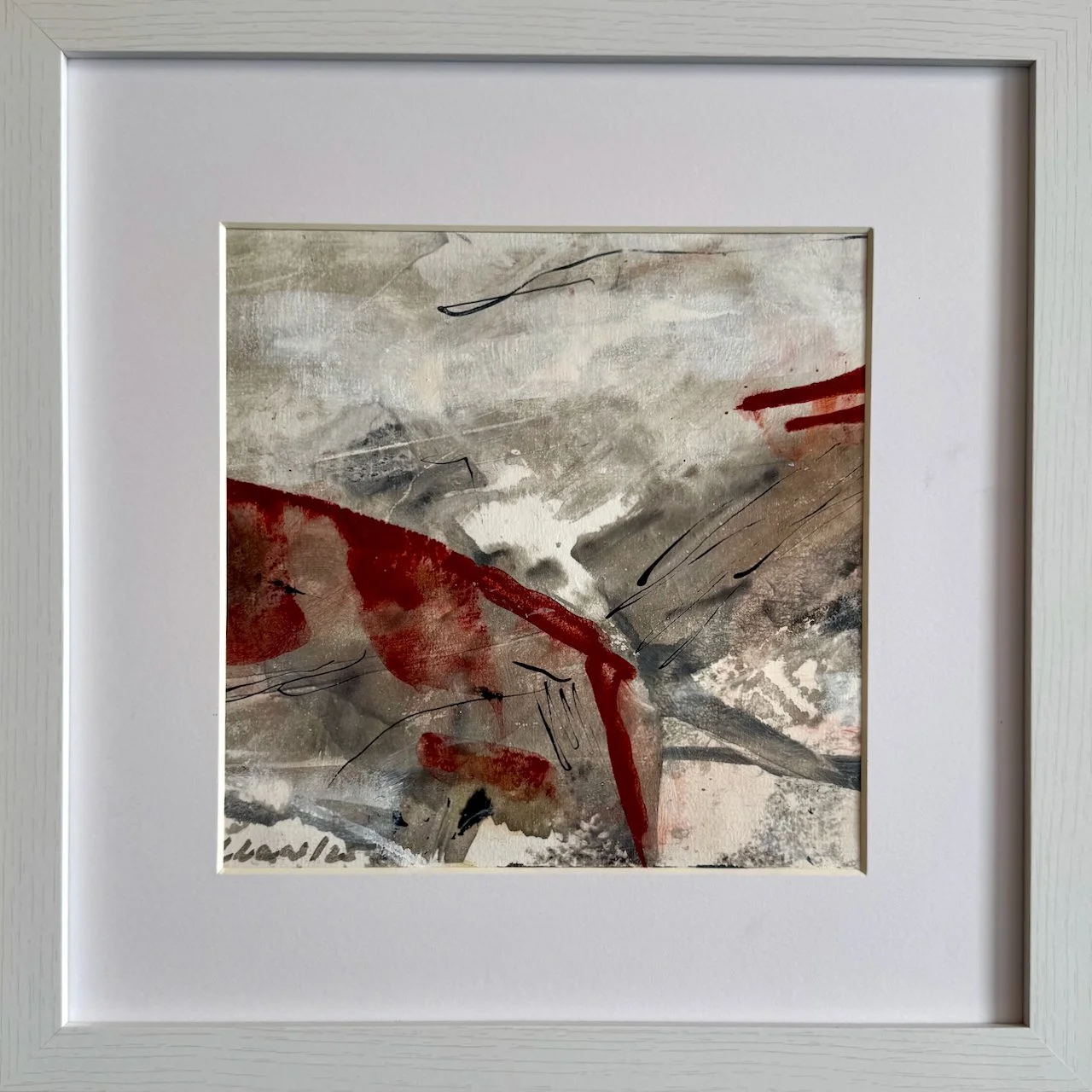 Meditation 1 / 2025
Acryl auf Papier
19 x19 cm / gerahmt 30 x 30 cm
