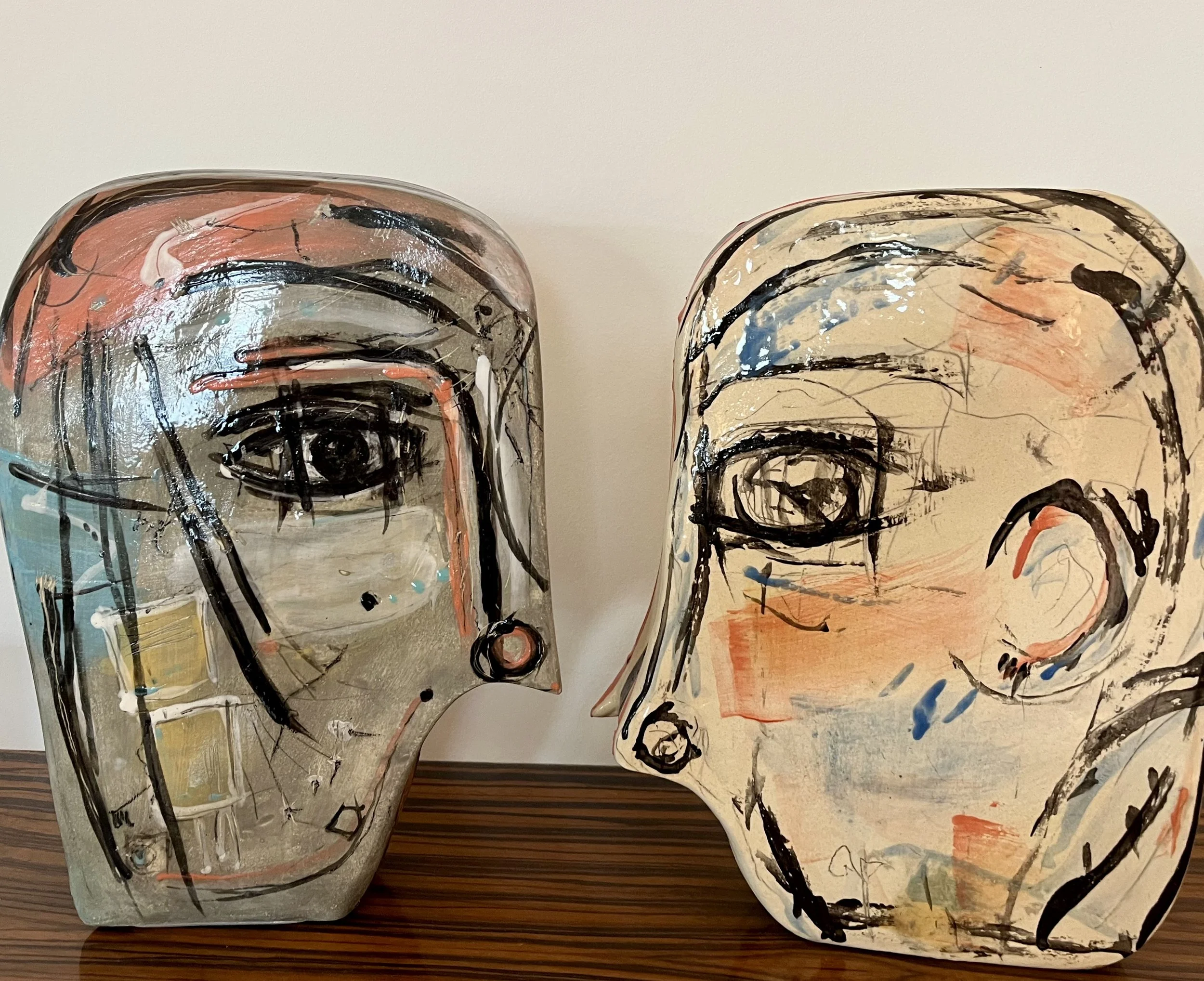 Kopfskulpturen "Sparks"