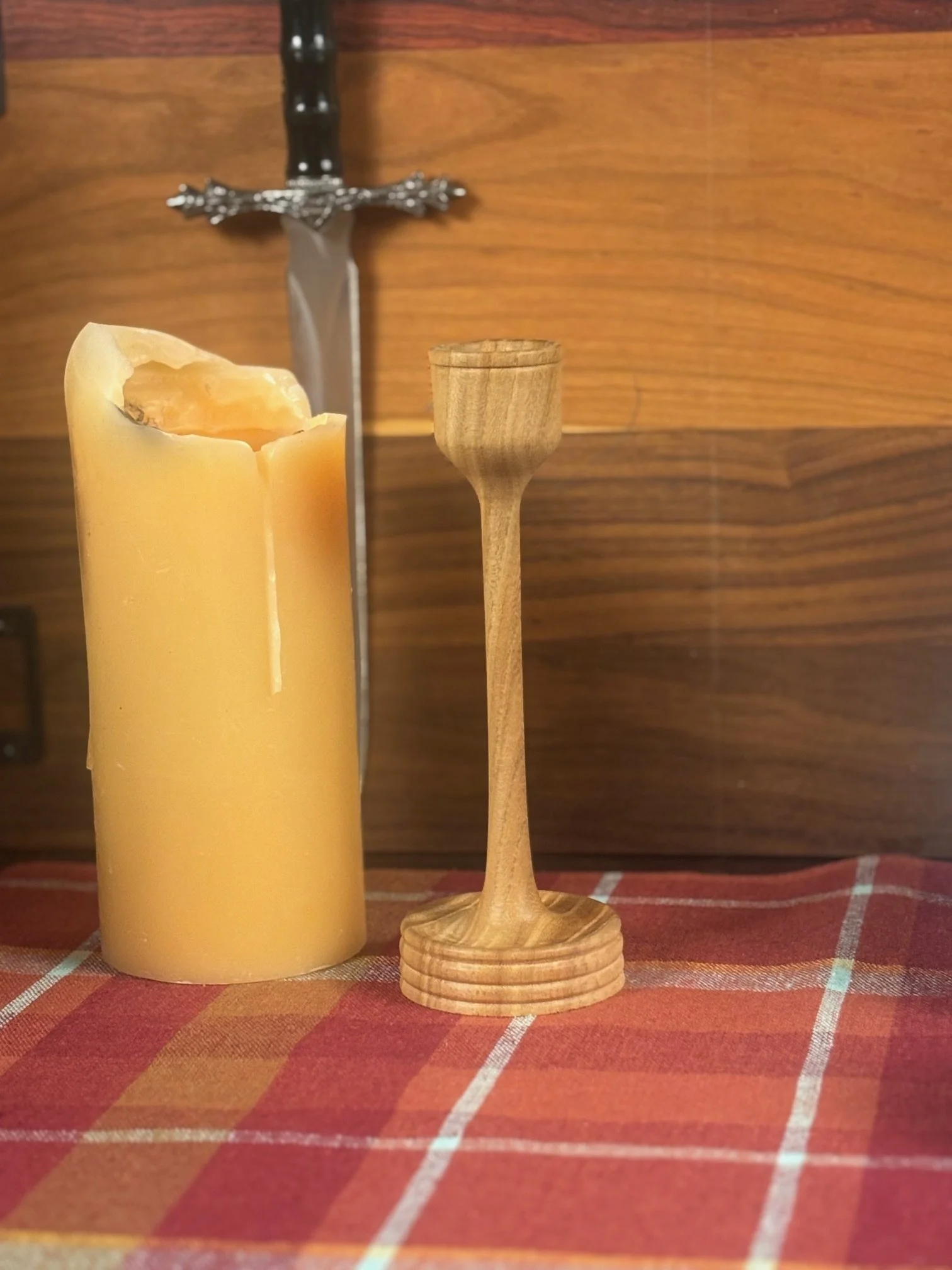 Elm Tall Stem Candle Holder