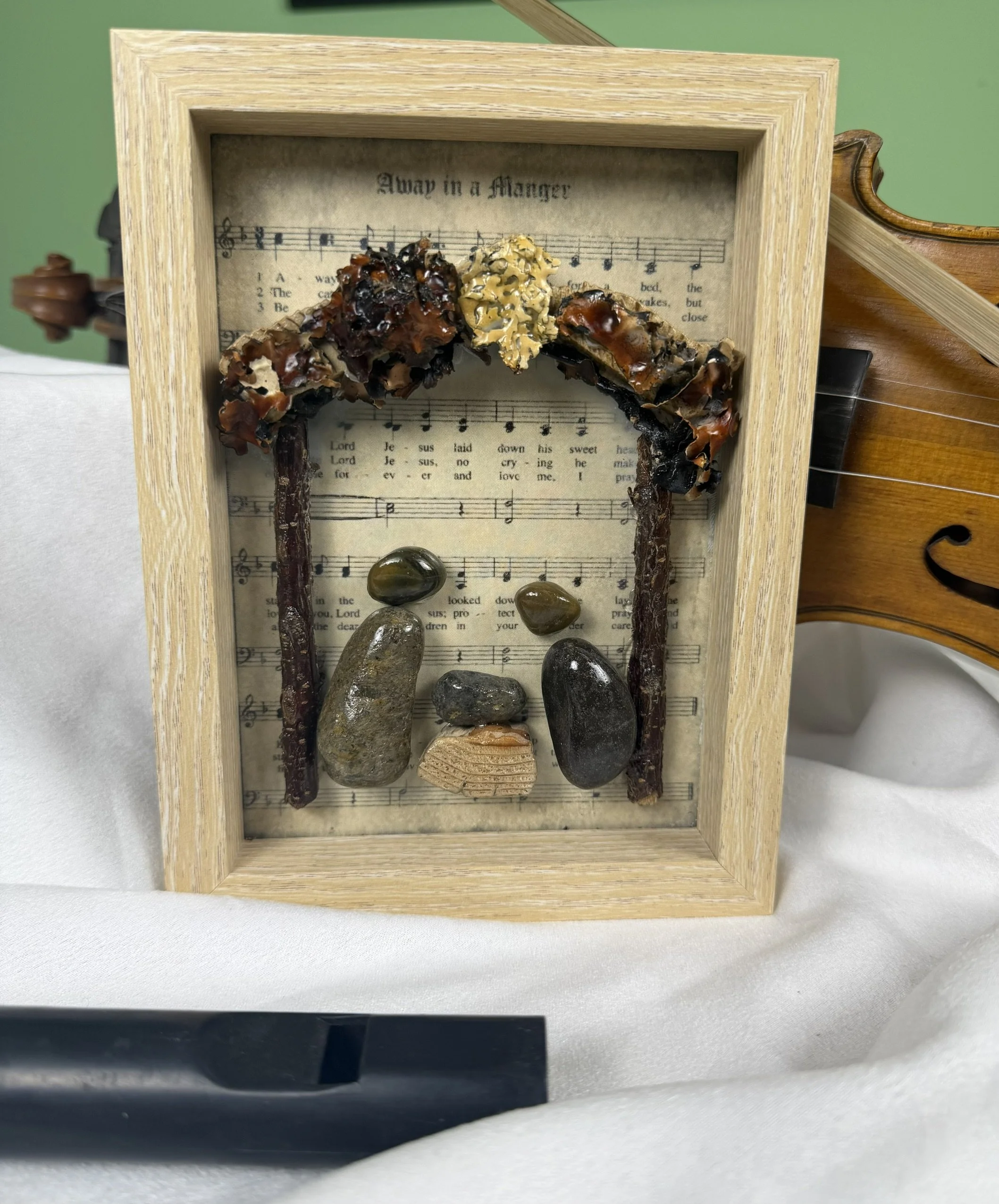 "Away in a Manger" Rock Music-Framed