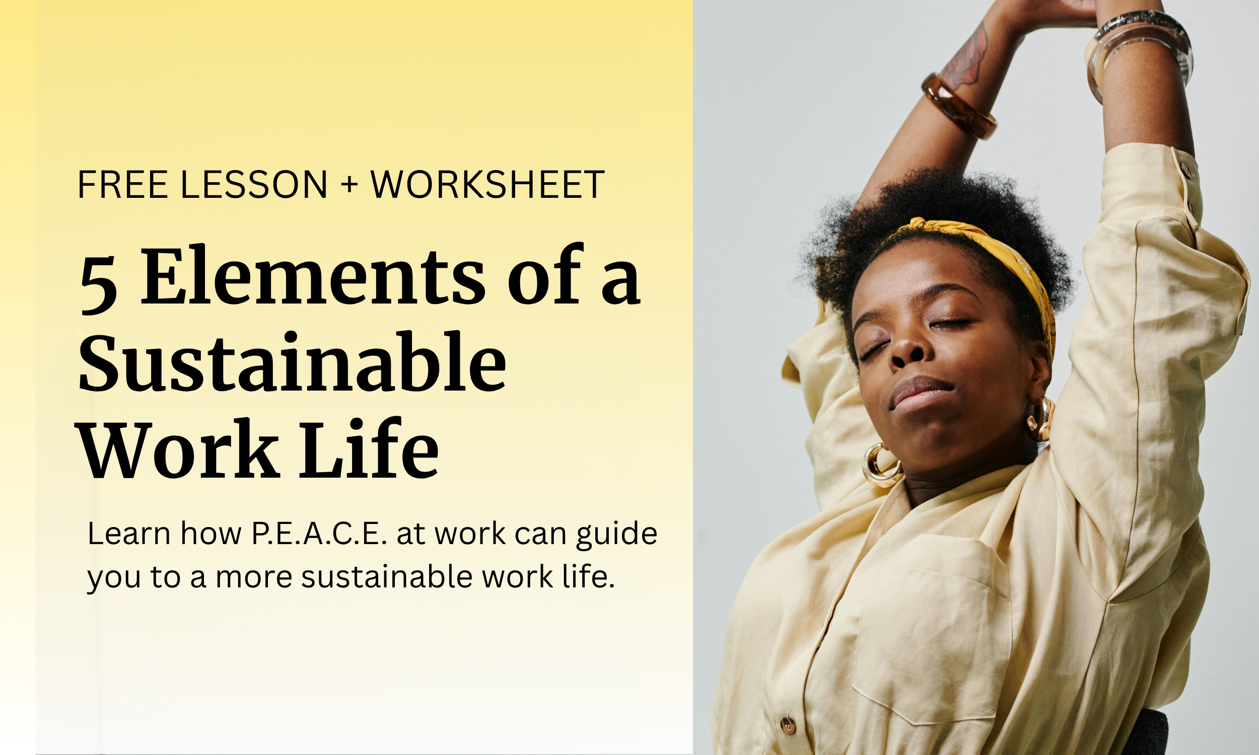 PEACE at Work: How to Evaluate How Sustainable Your Work Life is