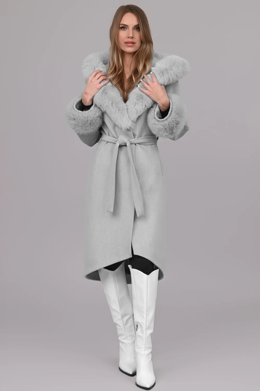 na.e 新品未使用　Wool&Cashmere Long Coat_Gray Thomas Grey Wool & Cashmere Overcoat