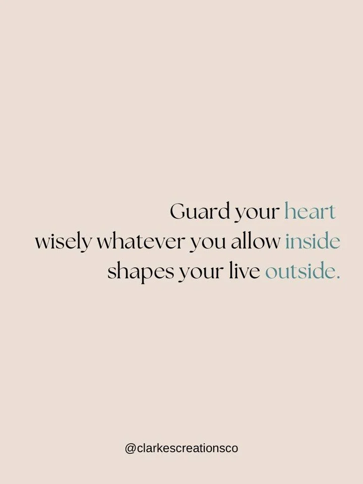 Guard your heart wisely; whatever you allow inside shapes your life outside.

#guardyourheart #christianliving #walkwithGod #faithjourney #spiritualgrowth #dailydevotional #godlywisdom #christianencouragement #kingdommindset #trustgod
