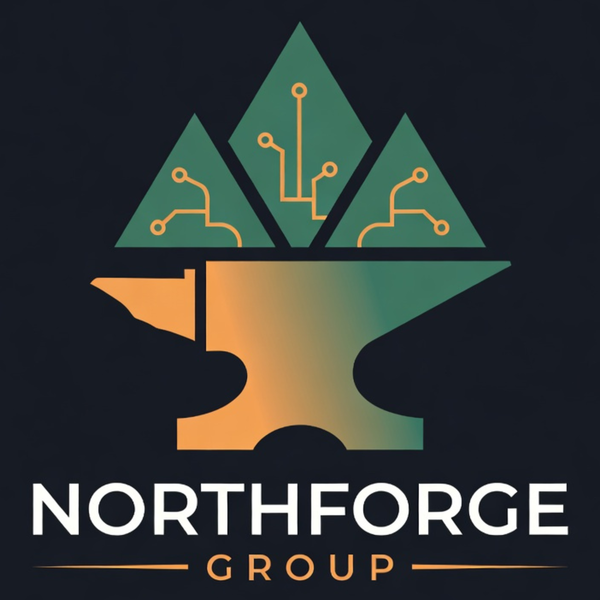 northforge logo mountain anvil