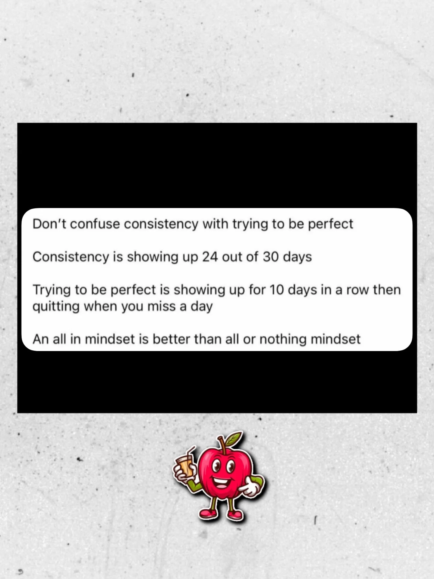 This is the mindset shift that changes everything. 🙌

Most people quit their nutrition or training plan not because it wasn&rsquo;t working &mdash; but because they missed a day and told themselves they&rsquo;d &ldquo;restart Monday.&rdquo;

24 out 