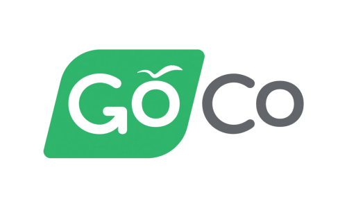 GoGo logo with green speech bubble and black and gray text.