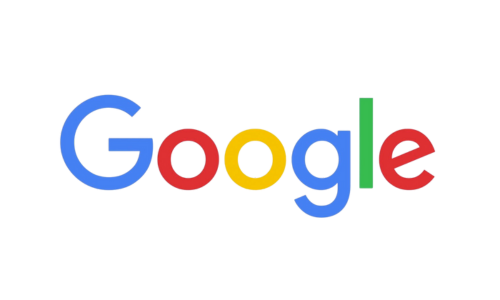 Google logo with colorful letters on a white background.