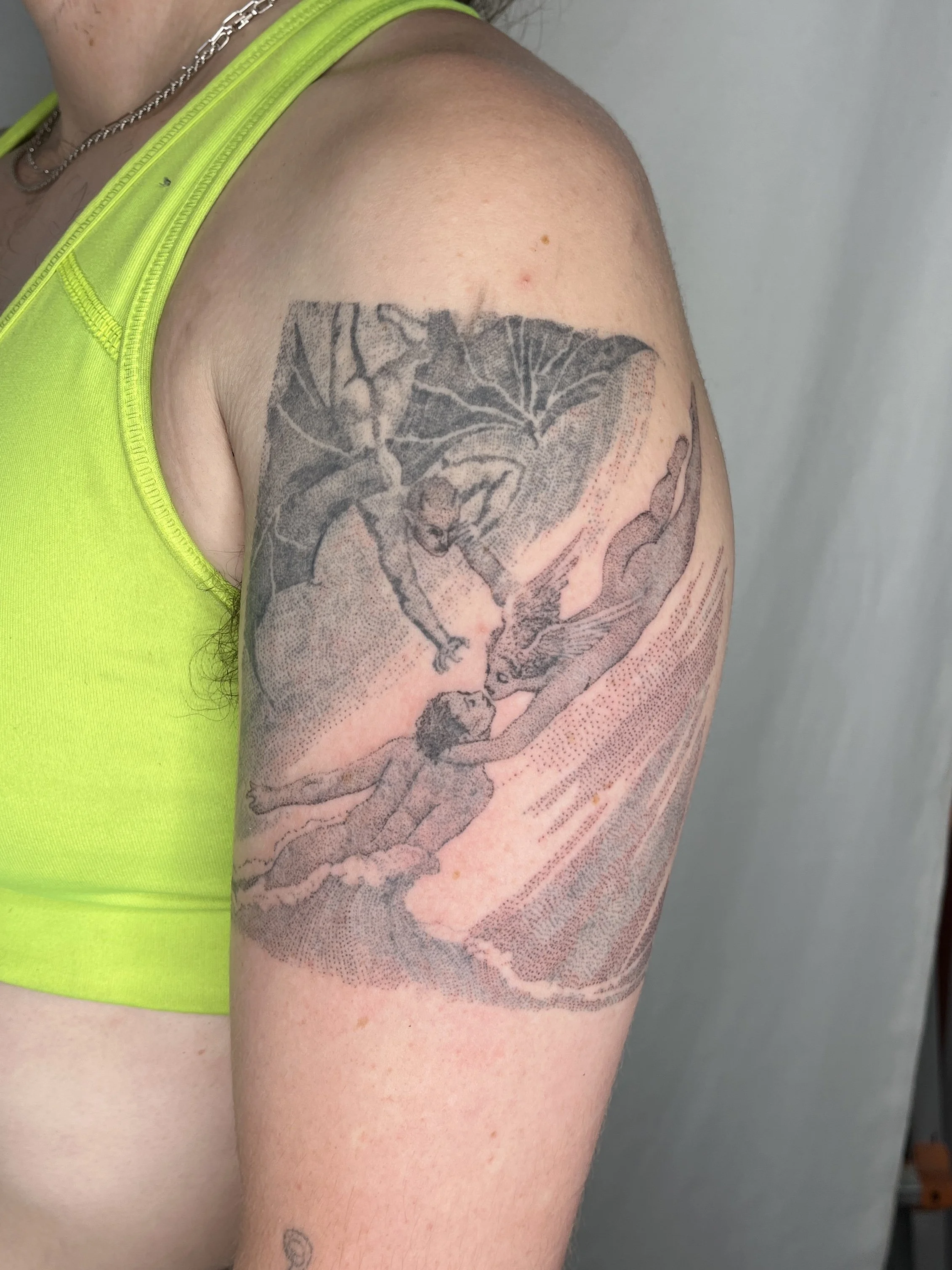handpoke, 3 sessions, 12 hours