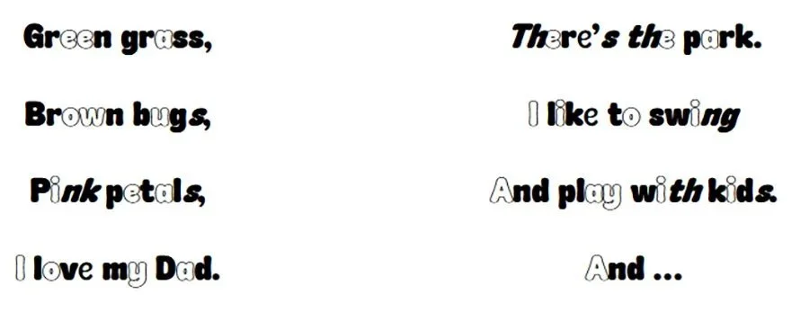 Prism Phonics: "I Love My Dad" Color the Vowels PDF in two-columns