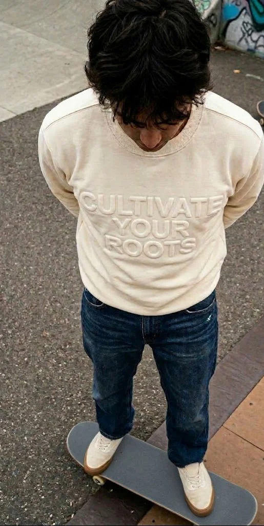 CULTIVATE YOUR ROOTS CREWNECK CREAM