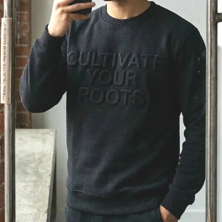 CULTIVATE YOUR ROOTS CREWNECK BLACK