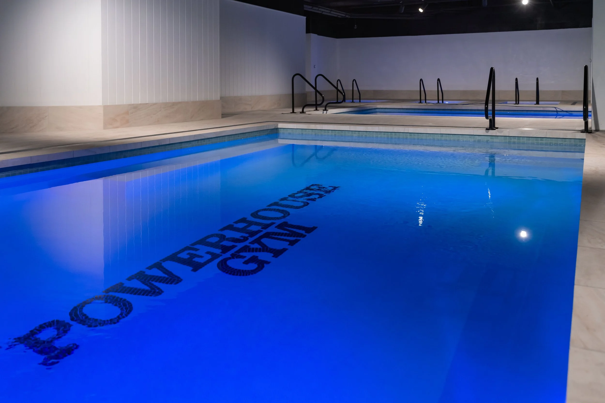 Recovery centre with heated therapy pools