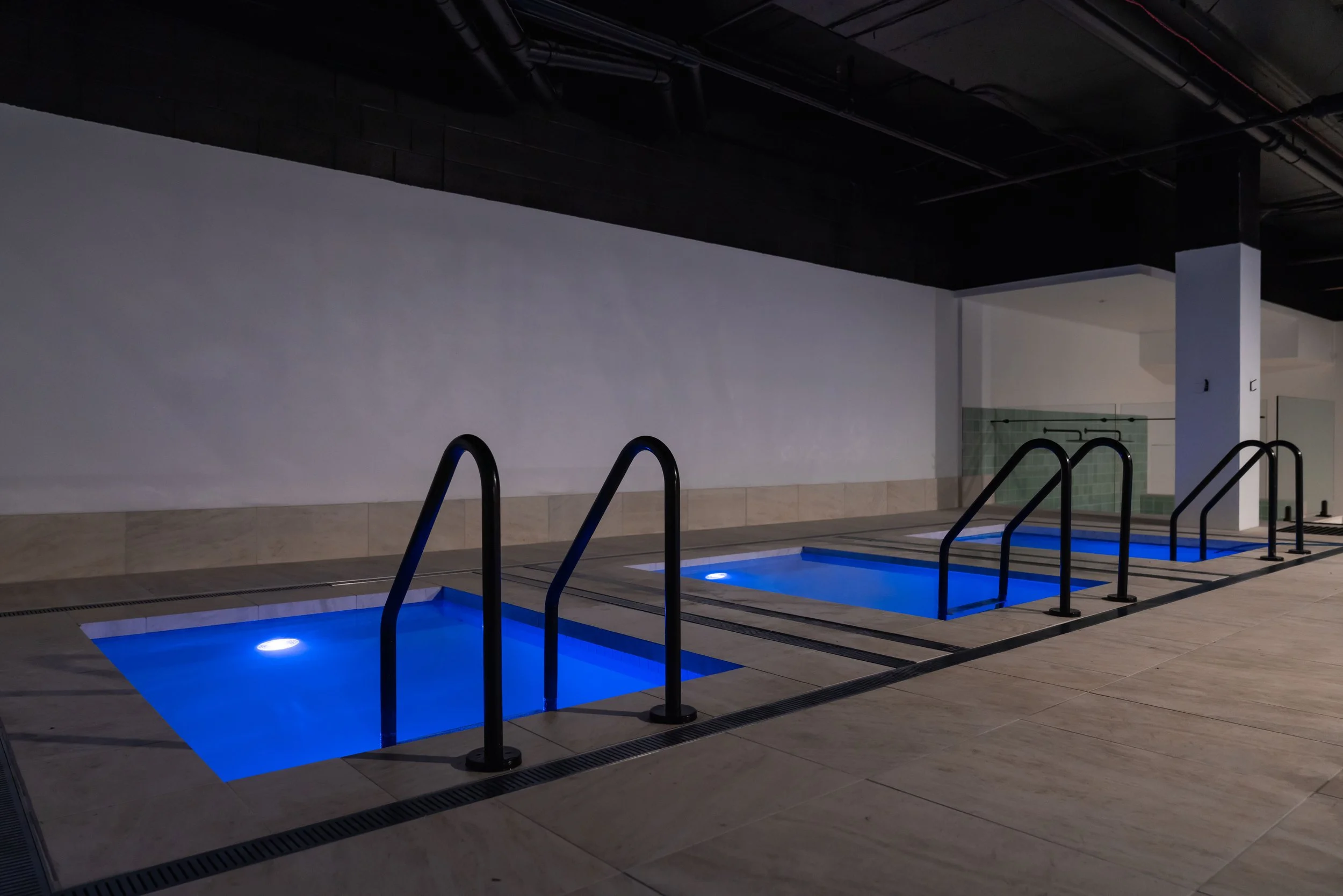 Recovery centre with cold plunge pools