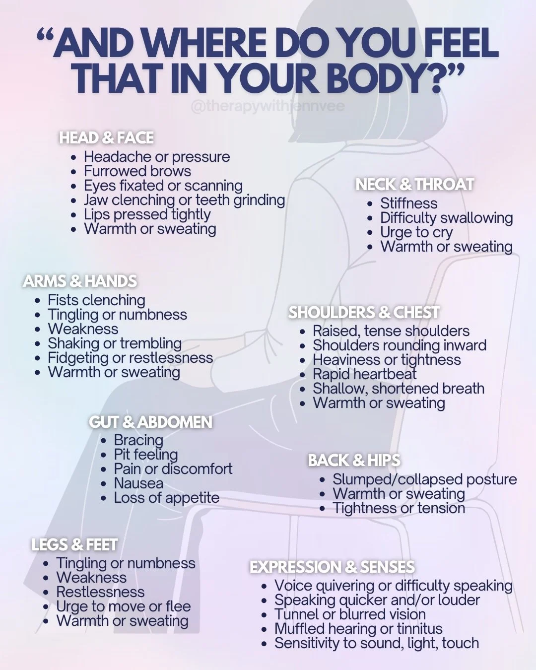 Reminder that you do have a connection to your body! If you feel pain, hunger, cold, heat, your body already knows how to signal when it needs something. That same system that tells you to put on a sweater or drink water also responds to stress, misa