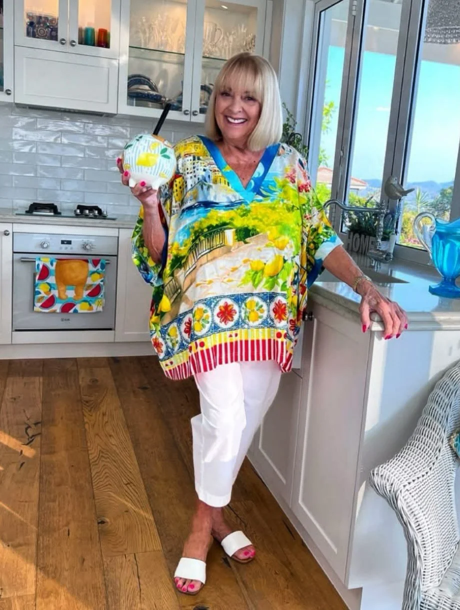 Fun Summer Fashion = Orientique, as modelled by lovely Denise Drysdale! From sizes 8-24 in all organic fabrics, there&rsquo;s something for everyone in stock at Ritz, including this fabulous Amalfi top and pants! Loads of options in store now and fre