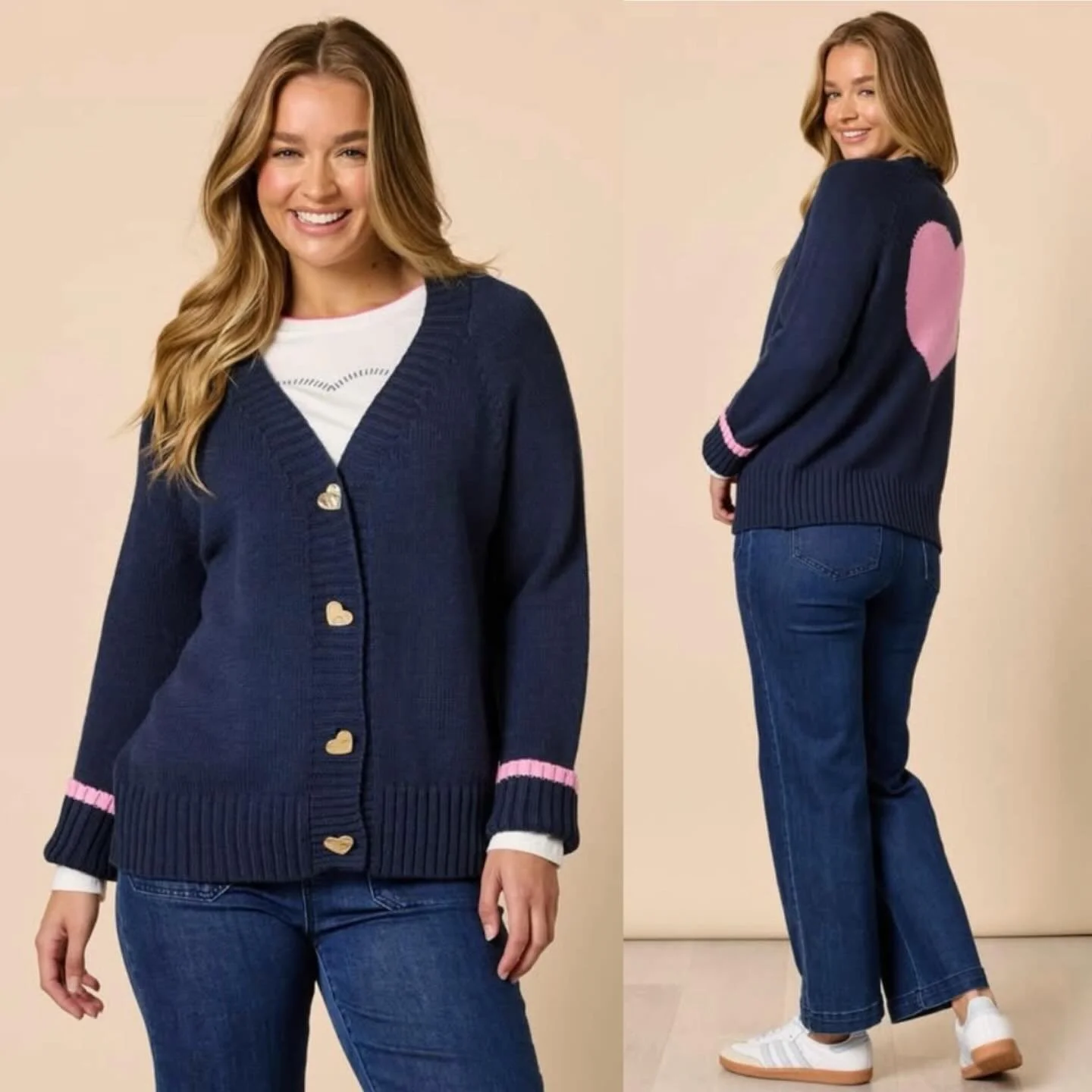 Autumn sure arrived today Melbourne!💨Cardigan weather is here!🤩If you love getting cosy, you&rsquo;re going to love our new cardis from Threadz! 💕Check out the heart buttons on this one&hellip;so gorgeous!
#knitwear #cardiganlovers #autumnfashion 