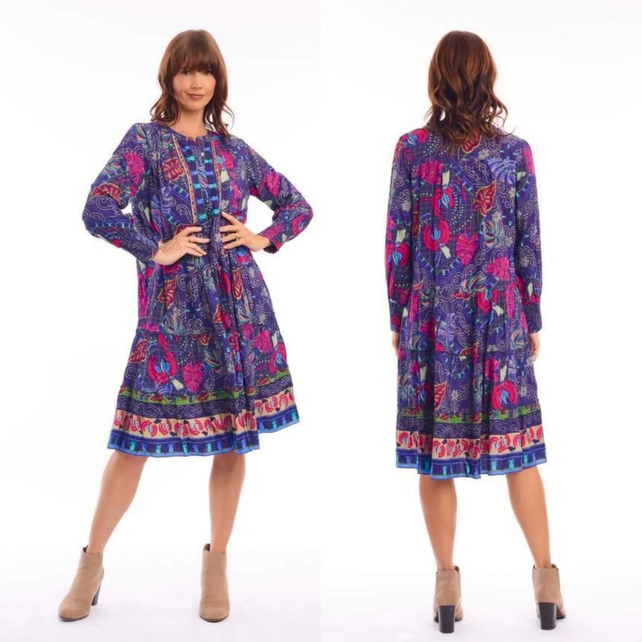 A cute Winter dress from Escape by Orientique&hellip;.wear loose or with a belt&hellip;add tights and a coat and we&rsquo;re ready for a Winter fun day!💕 Comes in Sizes 8 to 24 (some sizes already sold)