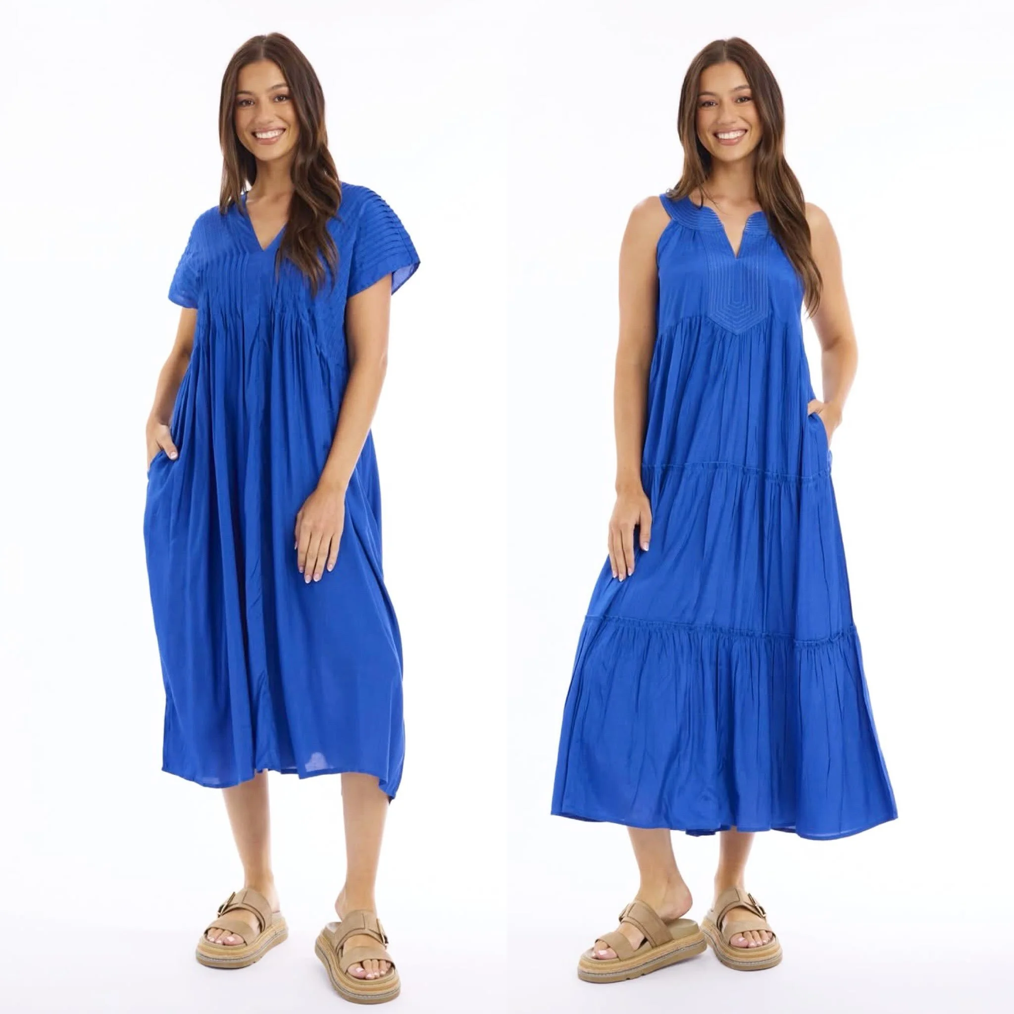 Blue girls, check out these two gorgeous new dresses from Escape! Spring is only a week away and we are ready!!!💙💙💙

Blue Dress, Spring Dressing, Boutique Fashion, we love blue!