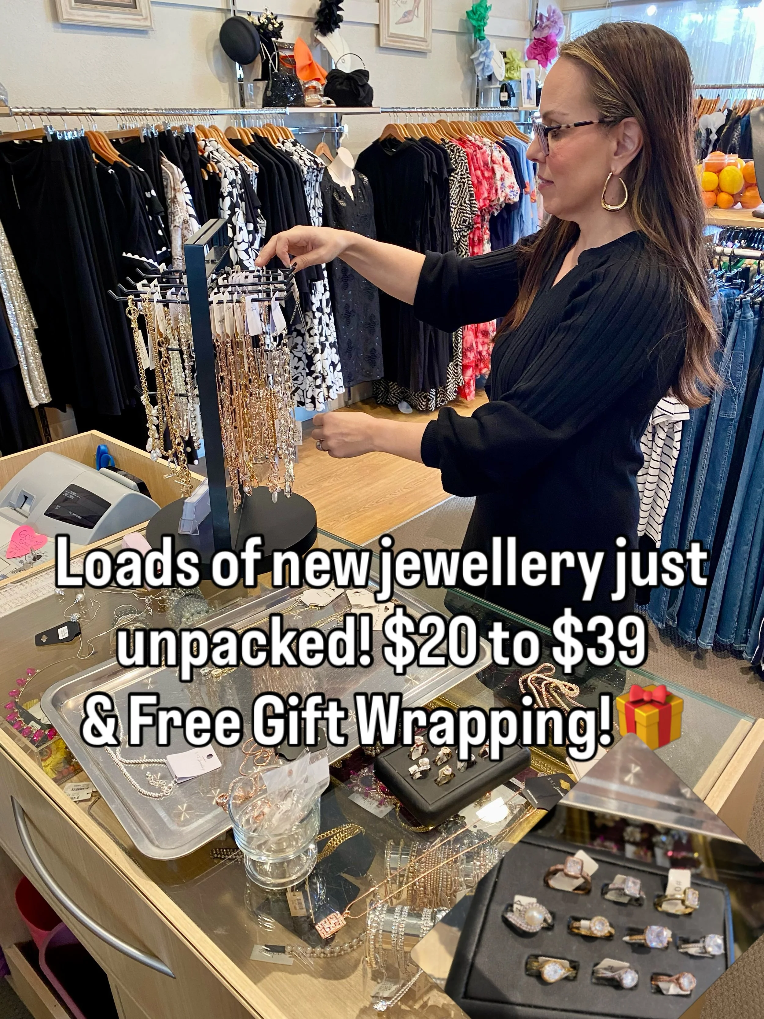 We&rsquo;ve been unpacking lots of gorgeous new fashion accessories, starting with cocktail rings in assorted sizes for just $20, and earrings necklaces and bracelets from $24.95 to $39🤩 There&rsquo;s something to go with every look, from casual to 