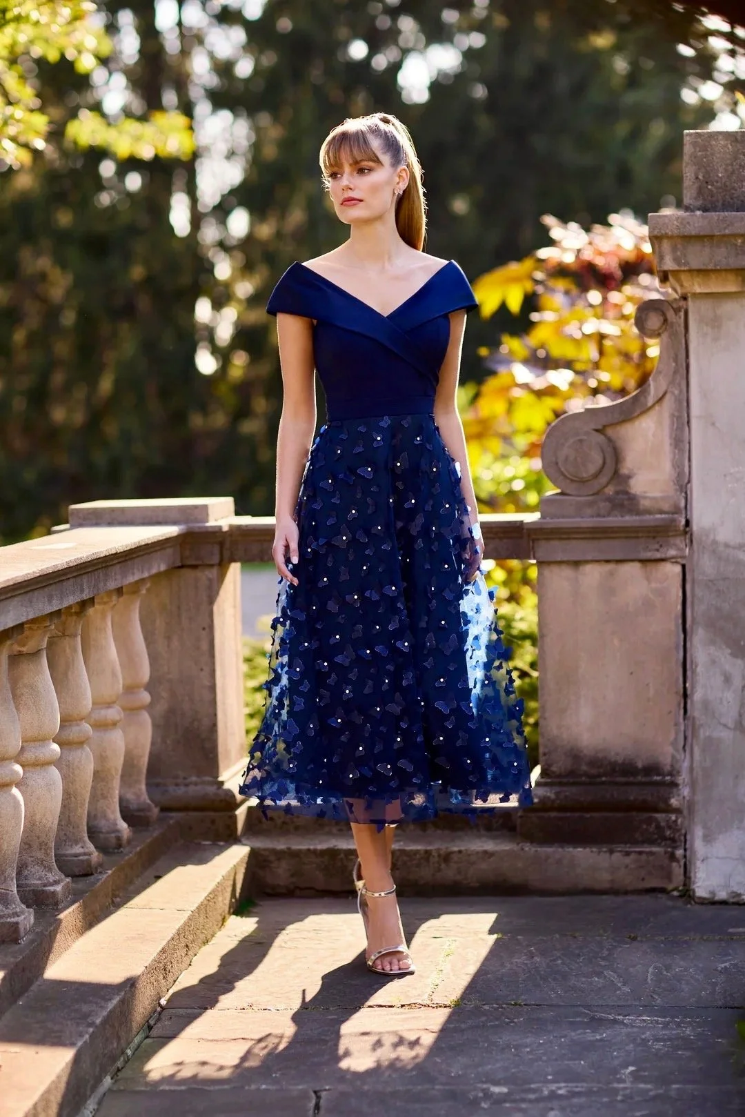 Frank Lyman Navy Butterfly Dress