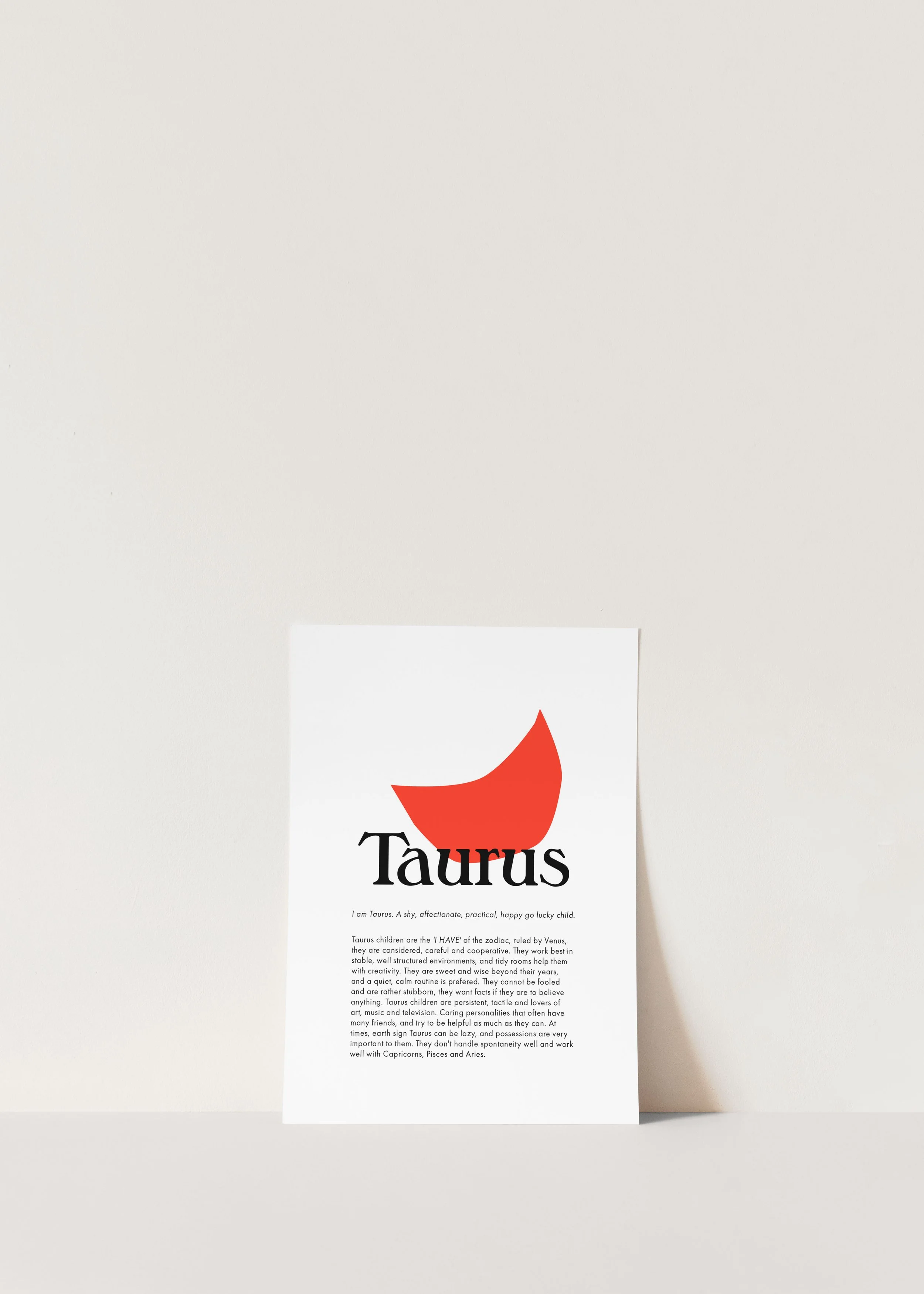 Zodiac Print - Taurus