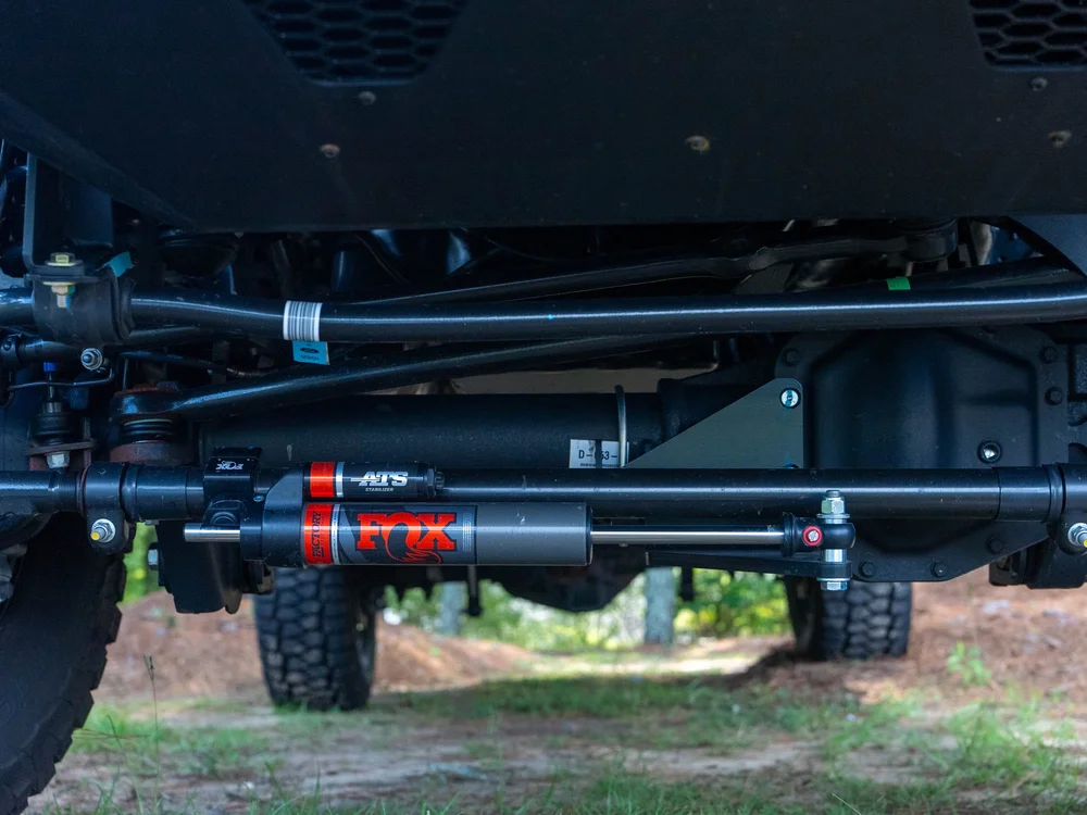 F-250 Super Duty Black Ops build detail with stealth black finish, view 2