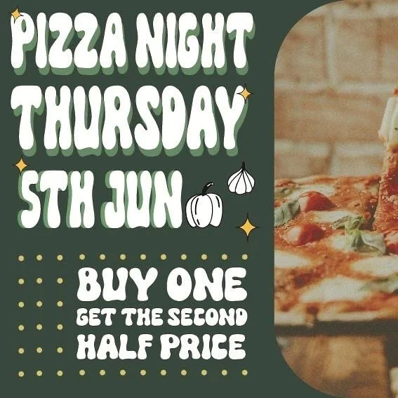 Heads up Pizza night will be running on Thursday the 5th June ! 🍕 Swipe for more info ℹ️ 👉