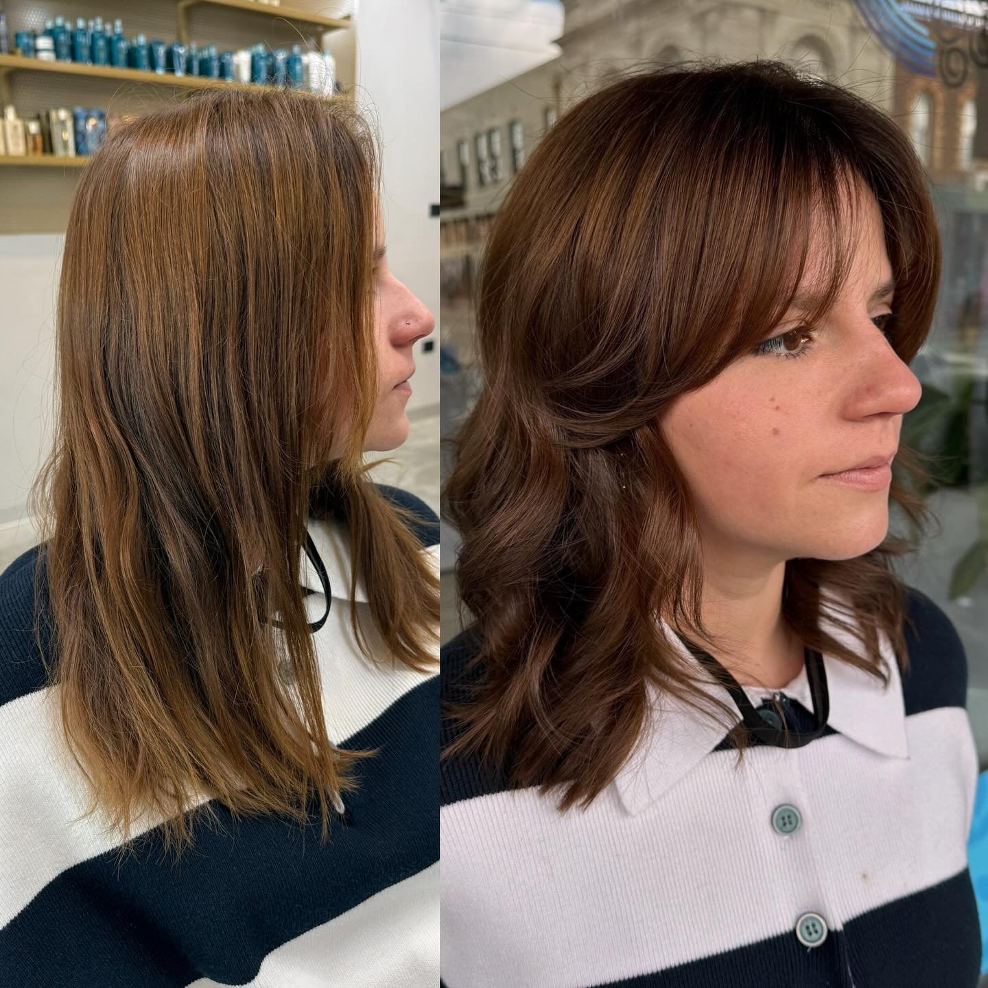 Sometimes, all you need is a haircut 😌😮&zwj;💨 a more authentic version of yourself. 
📲  book your appointment at the link in bio! 

#hair #haircut #cutting #bangs #fringe  #franja #newhair #melbourne #salon #salonmelbourne #prahran