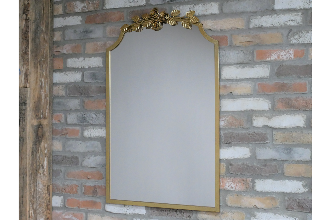 Gold floral design mirror