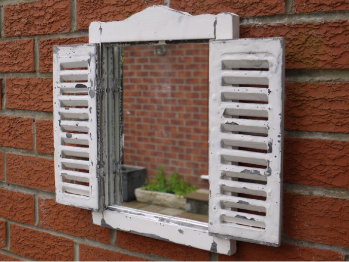 wooden Shutter Mirror