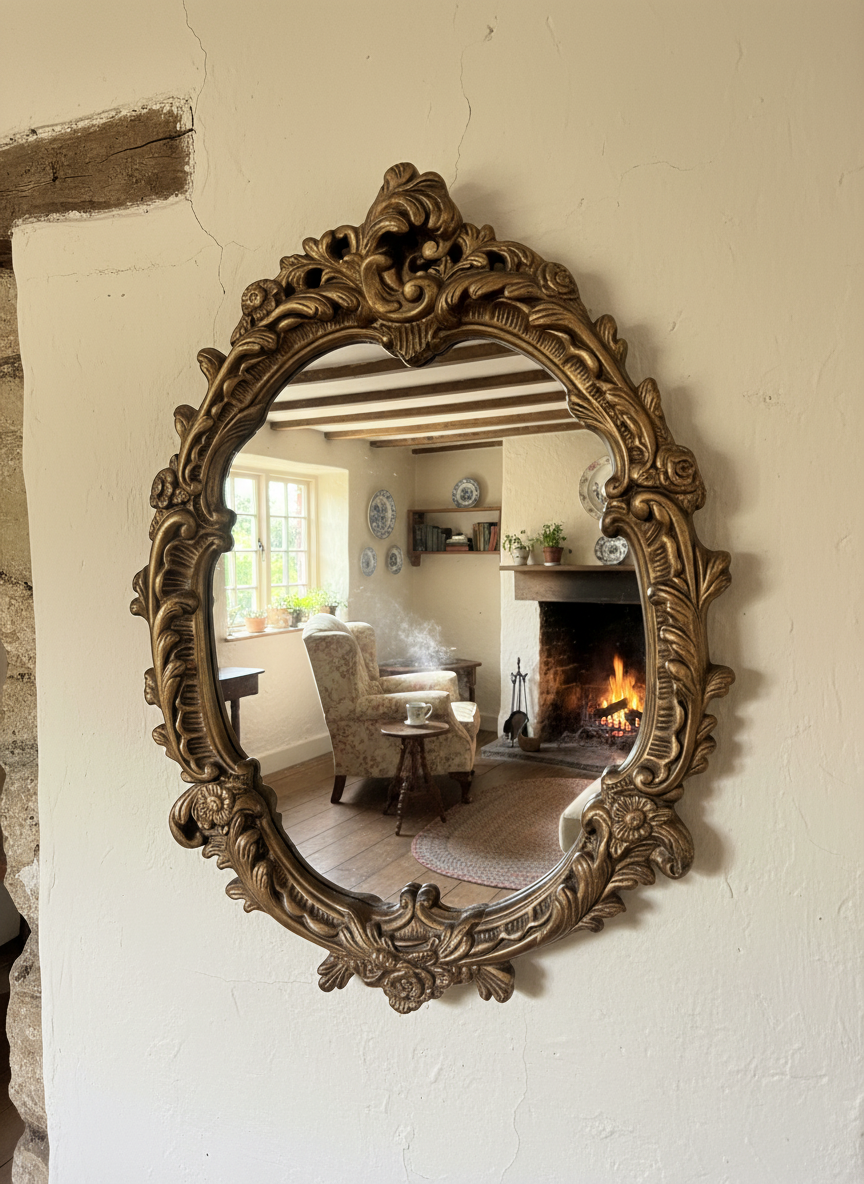 Vintage Baroque Gold Mirror