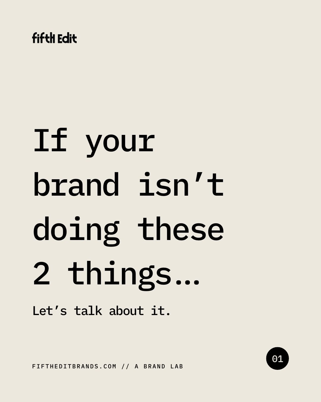 Most founders think branding is visual. It is. But it&rsquo;s structural too.

1. Positioning determines how you&rsquo;re perceived.
2. Function determines how sustainable your brand is.

If your brand feels heavy, inconsistent or unclear, it&rsquo;s