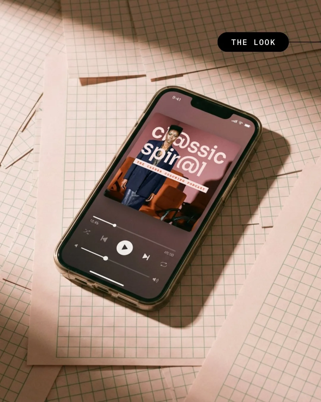 Career growth isn&rsquo;t linear. It spirals, evolves and builds on itself.

For Classic Spiral &mdash; a concept career coaching podcast brand &mdash; we built a system that reflects structure and intelligence, without losing personality.

The look: