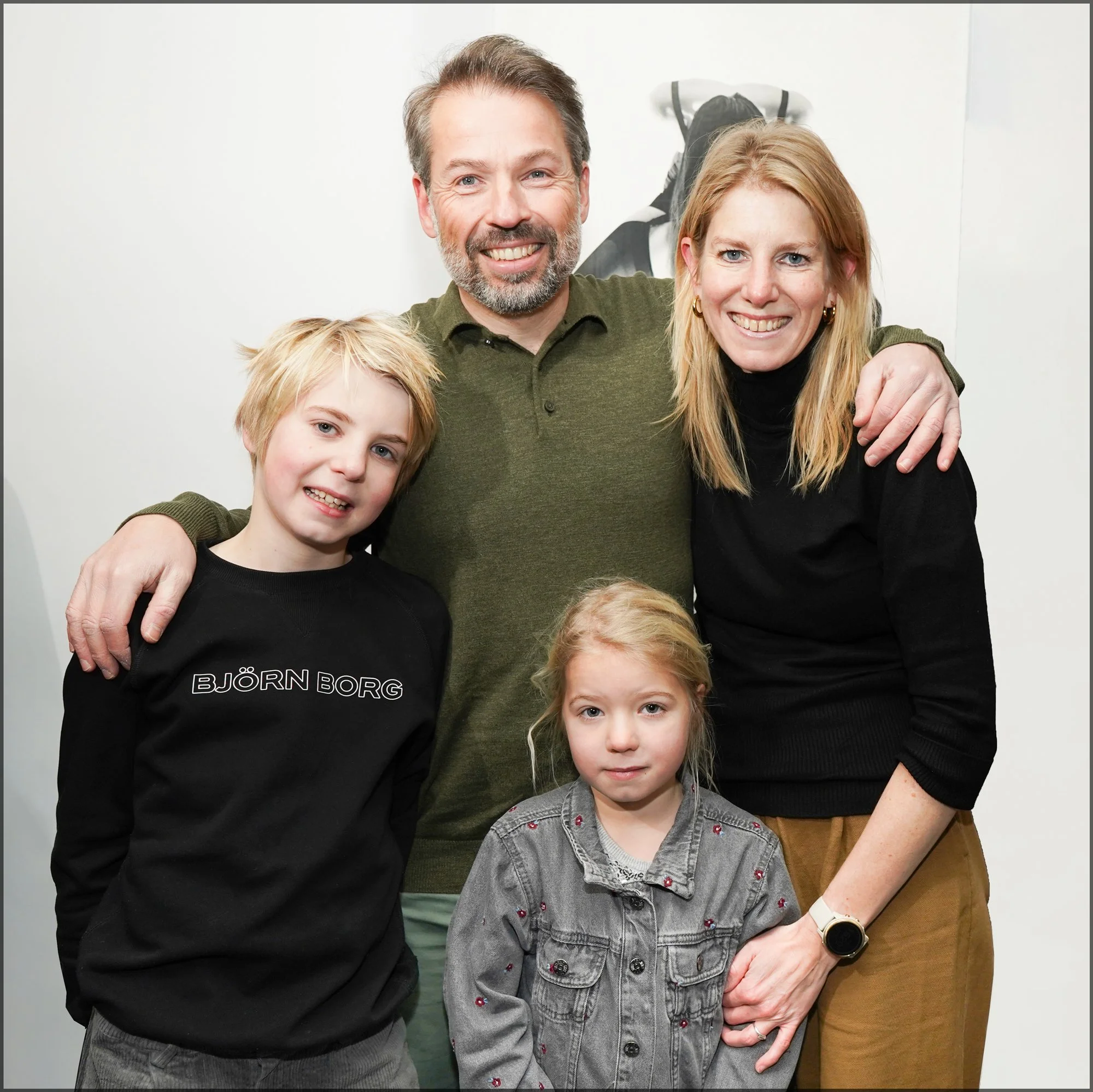 Moos, Dirk, Marlijn en Cato Langbroek