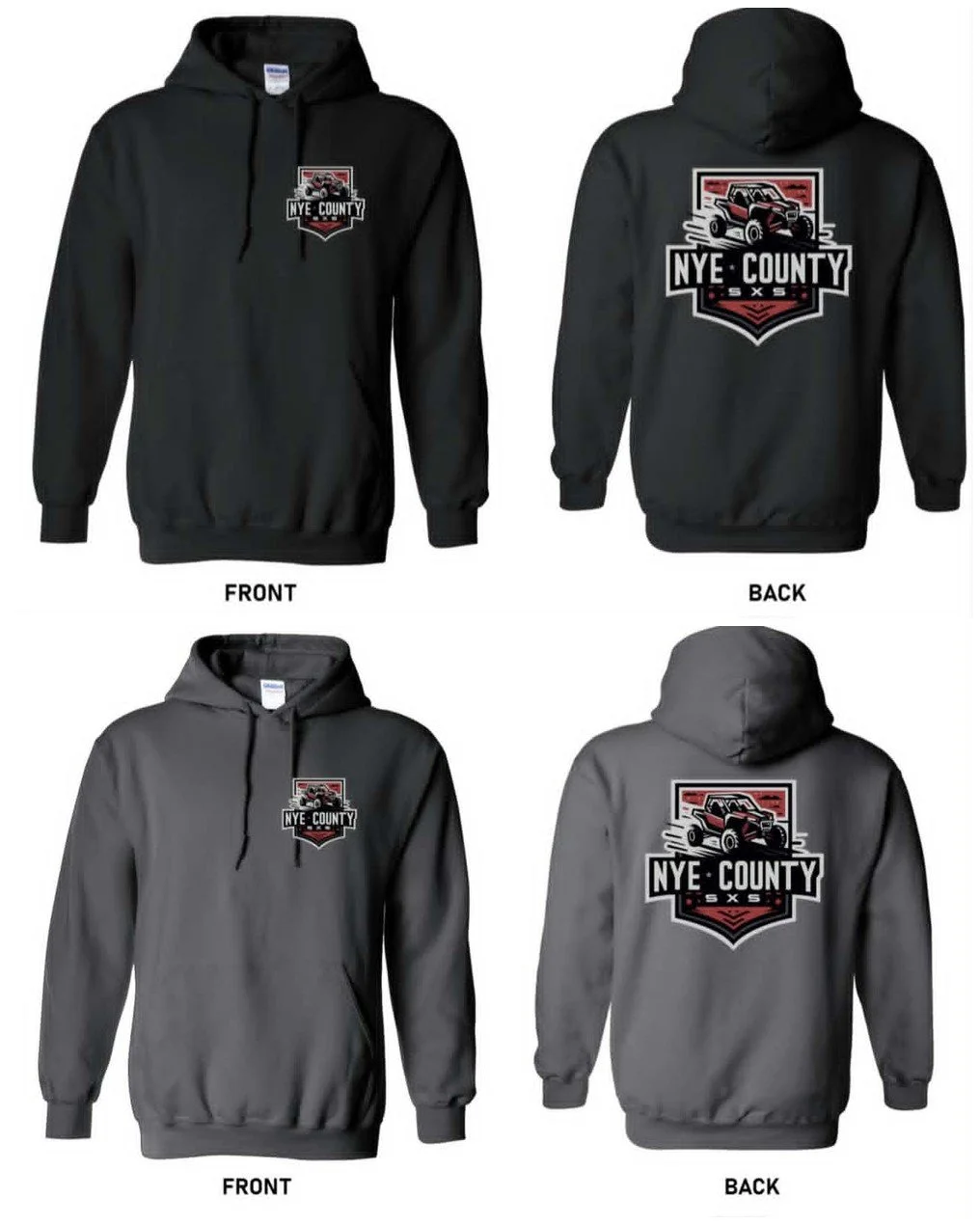 Nye County SxS Hoodie — Black & Charcoal