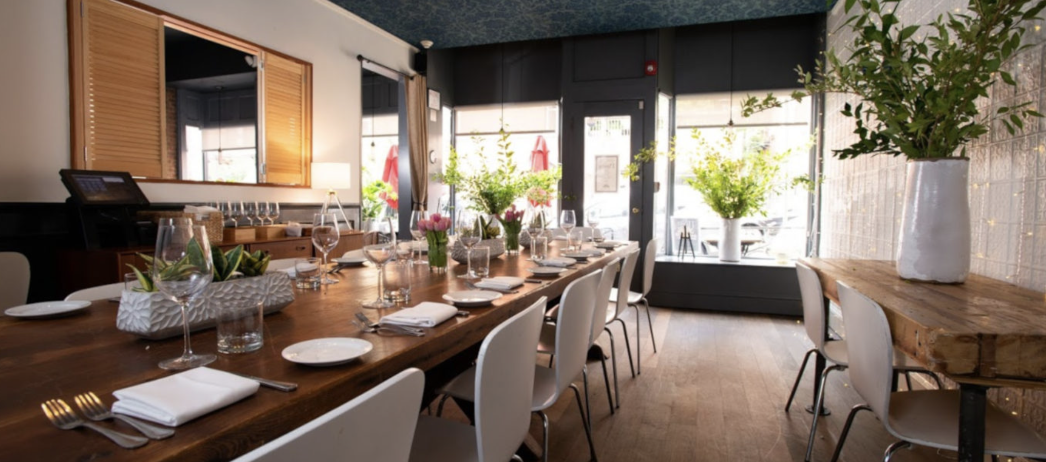 Image of a rustic, yet modern table setting.