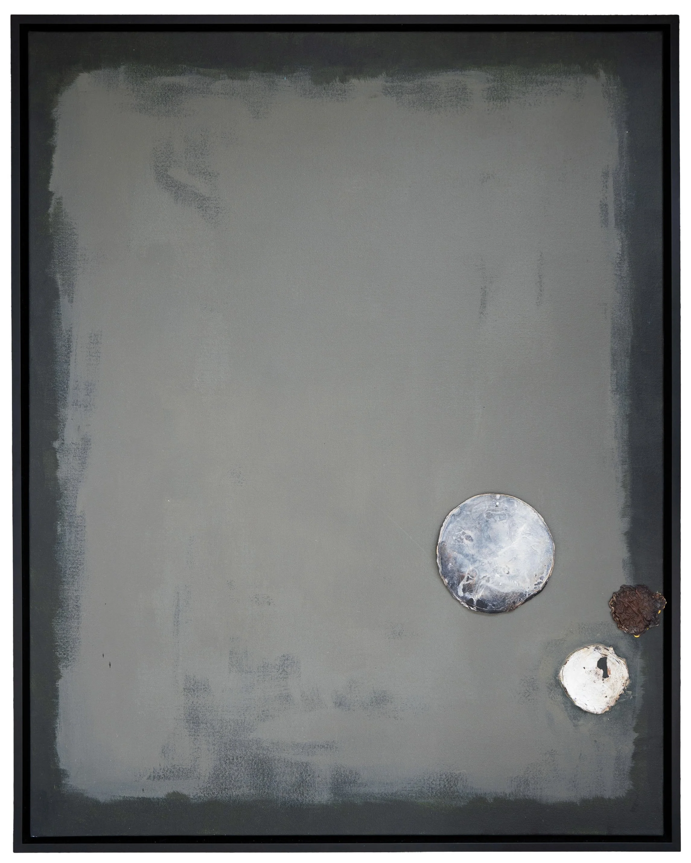 Persephone VII, 2026
Acrylic, dried cultures and pin on canvas (framed), 104 x 84.5 cm