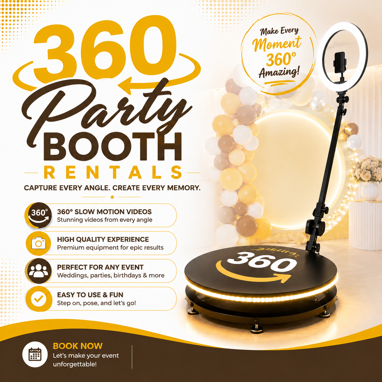 Affordable 360 Party Photo Booth Rentals Without Compromising Quality