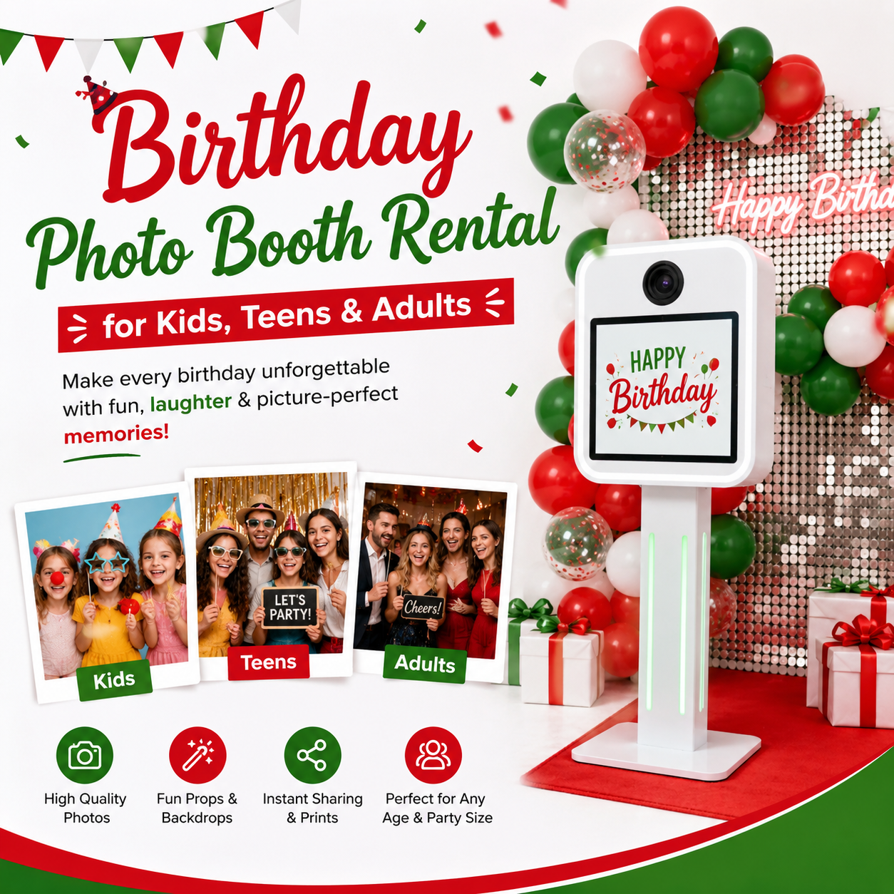 Best Birthday Photo Booth Rental Ideas for Kids, Teens &amp; Adults