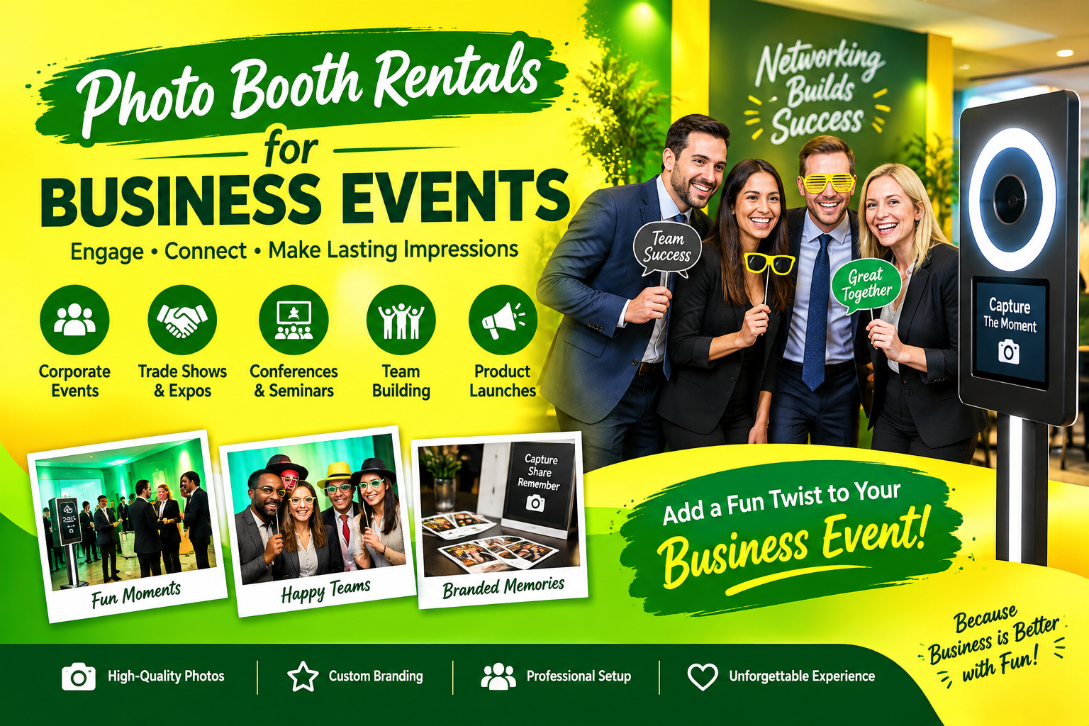 Photo Booth Rentals for Business Events: A Complete Marketing Guide